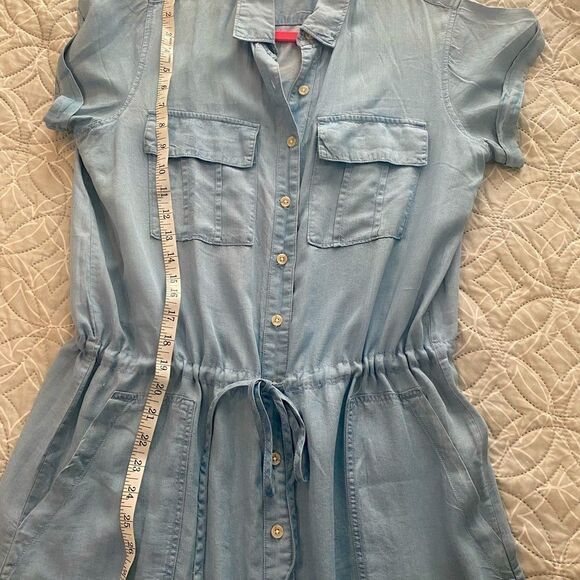 Drawstring dress. Light flowy material made from 100% lyocell. Barely worn. EUC - Picture 4 of 7